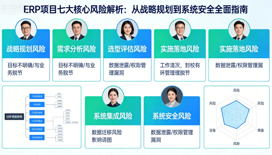 ERP项目七大核心风险解析：从战略规划到系统安全全面指南