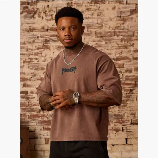 YOUNGAL新款健身衣教练运动t恤男高弹训练衣短袖健身服衣一件代发