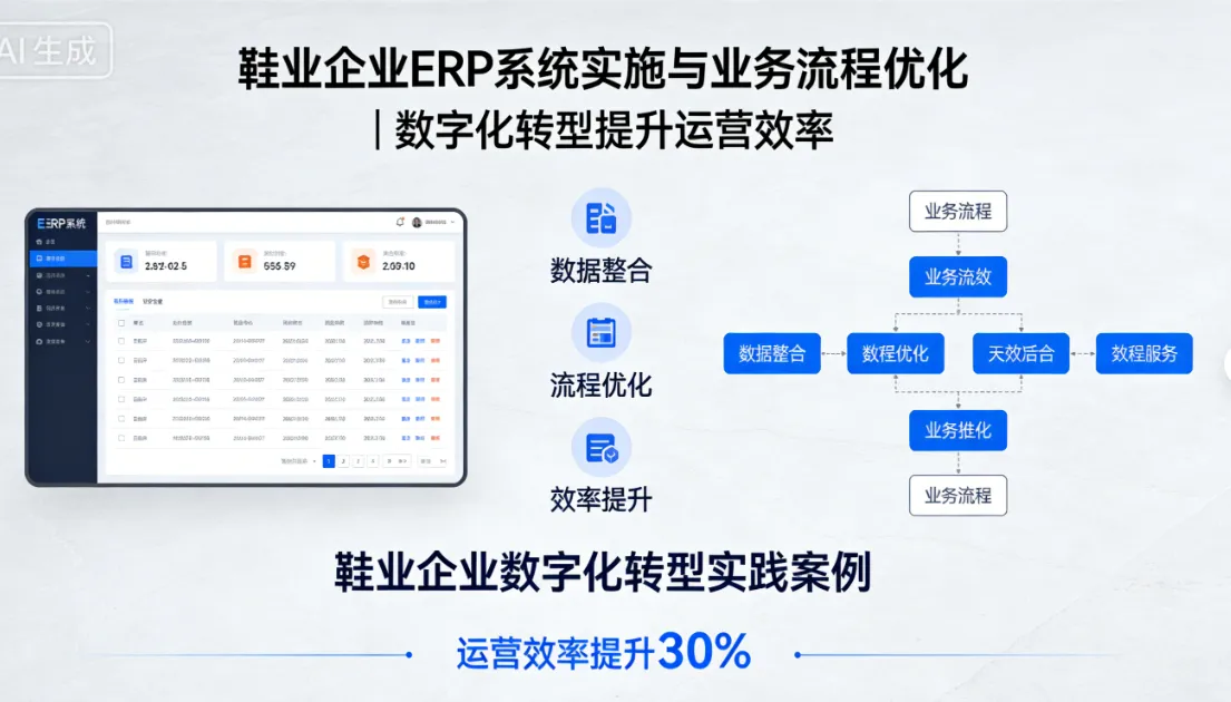 鞋业企业ERP系统实施与业务流程优化 | 数字化转型提升运营效率