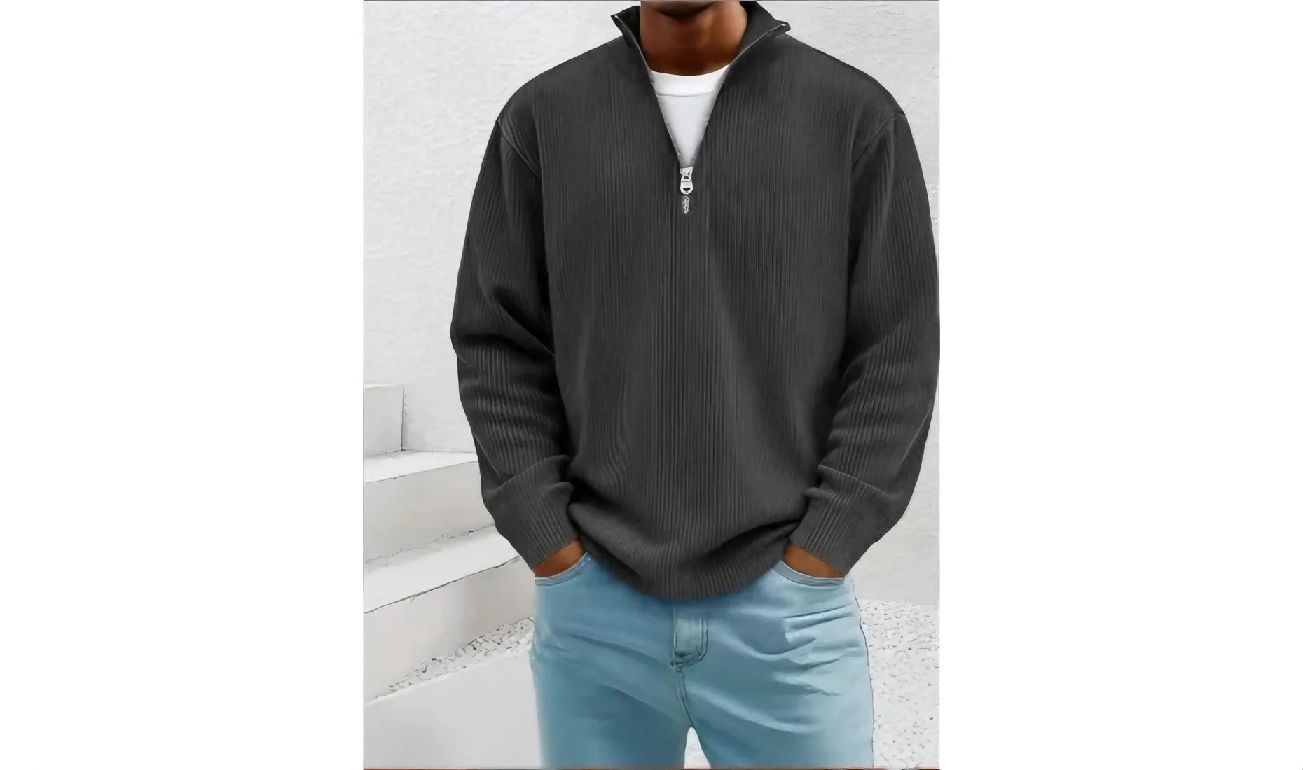 2025 秋冬爆款热销中！立领拉链灯芯绒男士卫衣，横扫南北半球穿搭需求