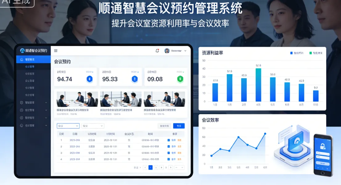 顺通智慧会议预约管理系统 - 提升会议室资源利用率与会议效率