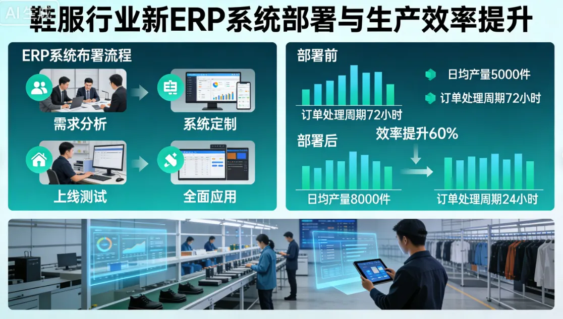 鞋服行业部署新ERP系统，生产效率显著提升