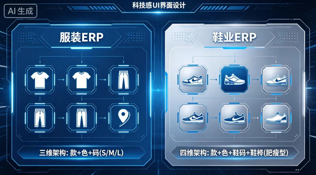 服装ERP与鞋业ERP核心差异全解析（商品、生产、销售全维度）