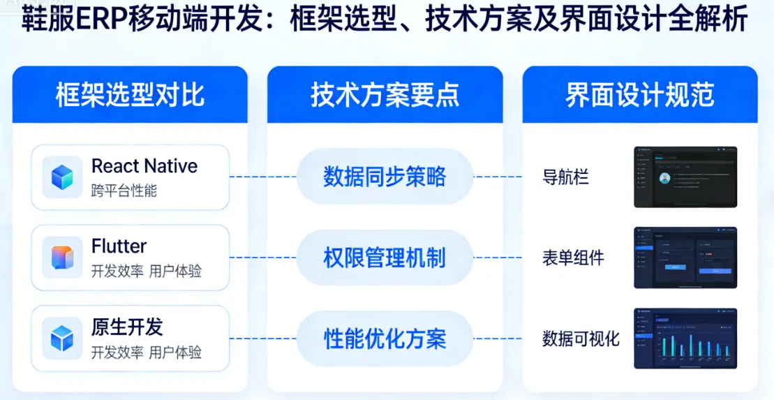 鞋服ERP移动端开发：框架选型、技术方案及界面设计全解析