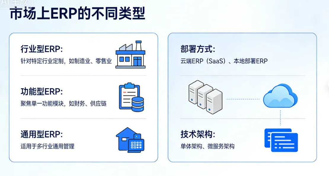 市场上ERP的不同类型