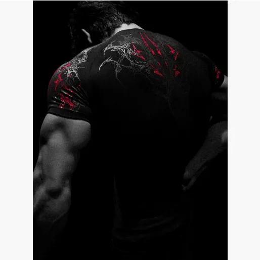 Breathedivinity 2025 男士健身衣 短袖运动健身速干紧身衣 适合