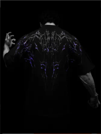 Breathedivinity美式潮牌暗黑风格运动休闲男士超大T恤棉质短袖