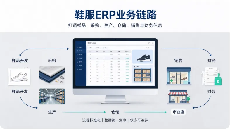 鞋服 ERP, 鞋服 ERP 系统，服装 ERP, 制鞋 ERP, 鞋服生产管理系统，鞋服库存管理软件
