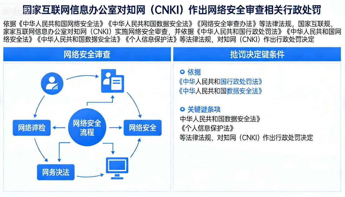 国家互联网信息办公室对知网（CNKI）作出网络安全审查相关行政处罚