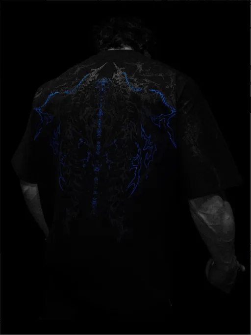 Breathedivinity美式街头潮牌暗黑风格BD宽松大码棉质男装短袖T恤