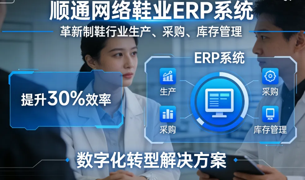 顺通网络鞋业ERP系统：革新制鞋行业生产、采购、库存管理，提升30%效率 | 数字化转型解决方案