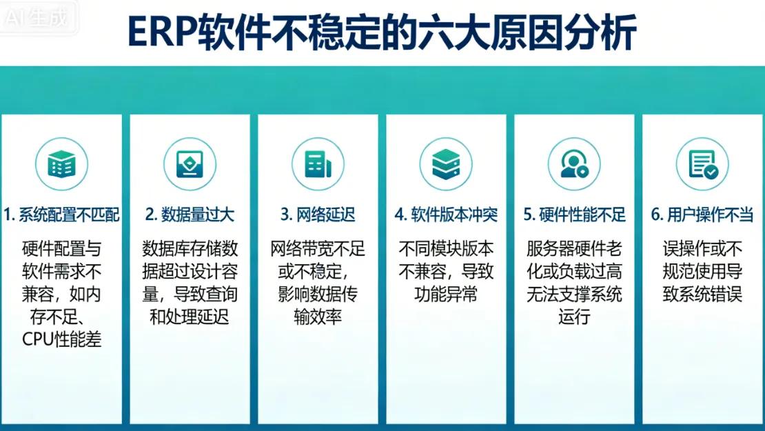 ERP软件不稳定的六大原因分析