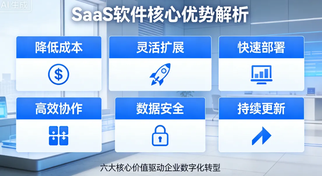 SaaS软件核心优势解析:降低成本、灵活扩展、快速部署等六大价值