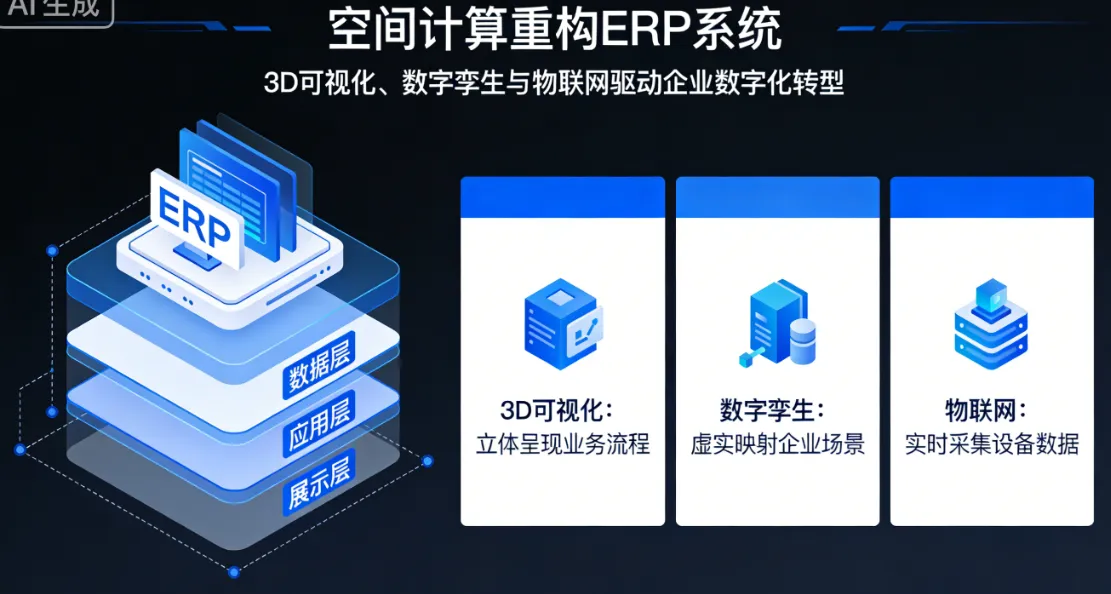 空间计算重构ERP系统：3D可视化、数字孪生与物联网驱动企业数字化转型