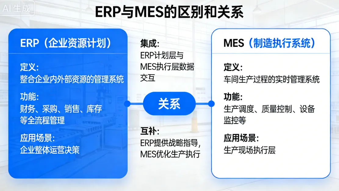 erp和mes的区别和关系