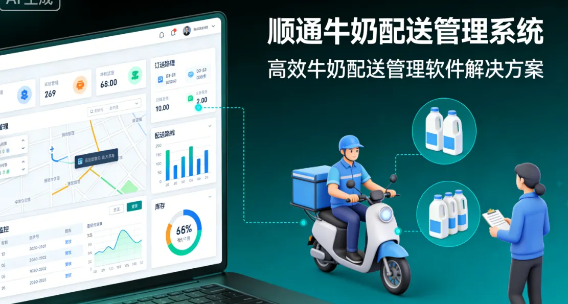 顺通牛奶配送管理系统 - 高效牛奶配送管理软件解决方案