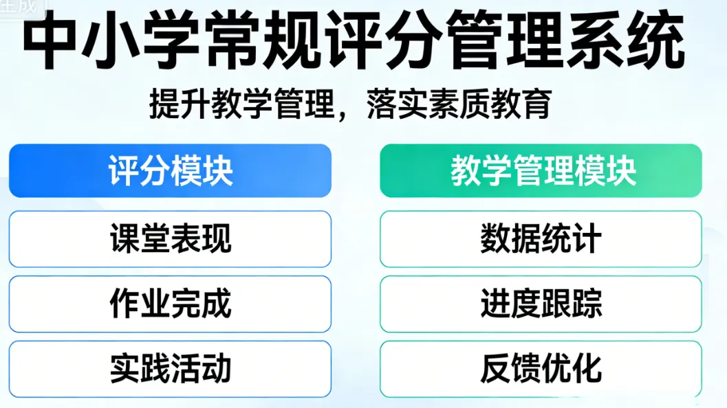 中小学常规评分管理系统 - 提升教学管理，落实素质教育