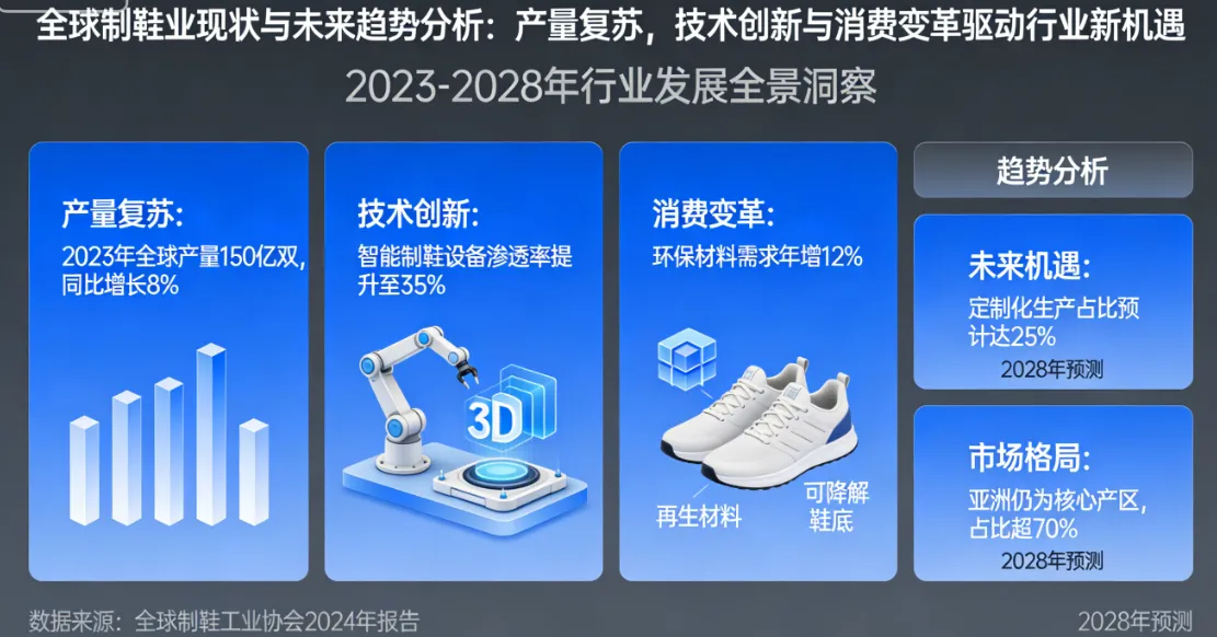 全球制鞋业现状与未来趋势分析：产量复苏，技术创新与消费变革驱动行业新机遇
