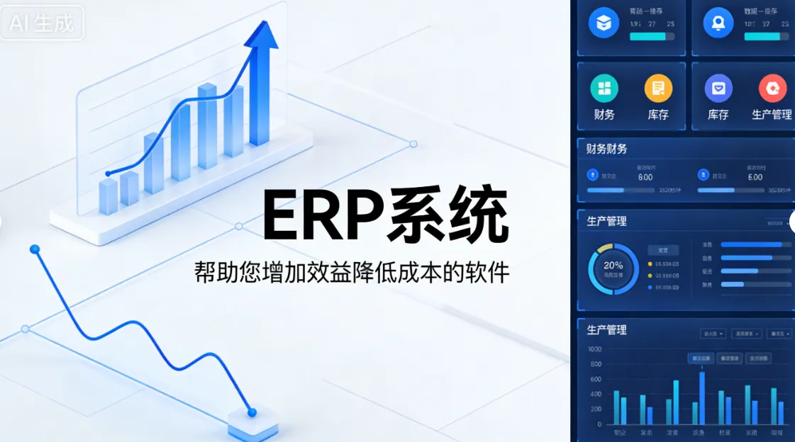 ERP 系统、是一款可以帮助您增加效益降低成本的软件