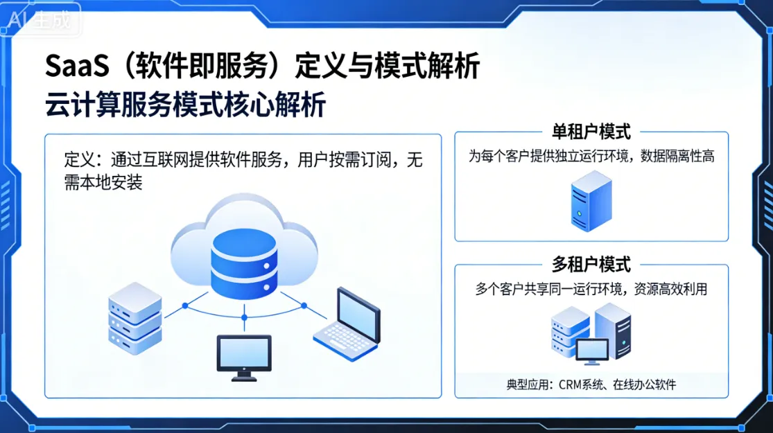 SaaS(软件即服务)定义与模式解析