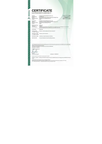 EMC International Standard Certification