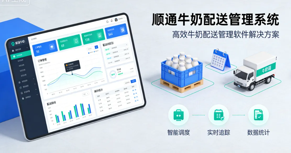 顺通牛奶配送管理系统 - 高效牛奶配送管理软件解决方案