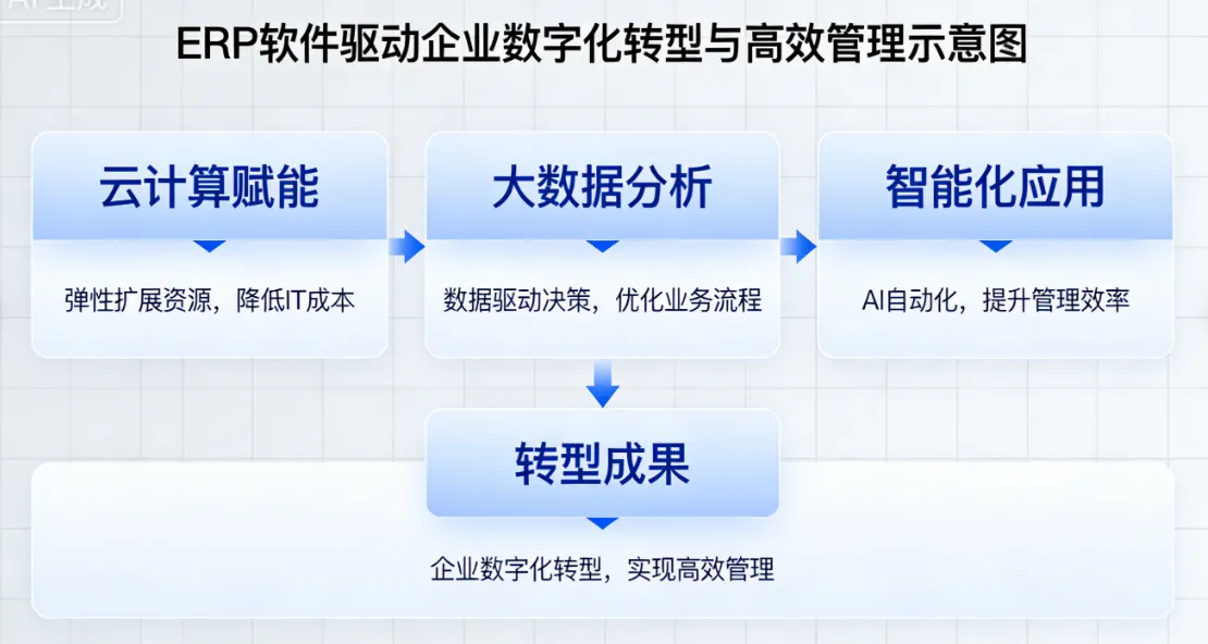 ERP软件如何通过云计算、大数据与智能化推动企业数字化转型与高效管理