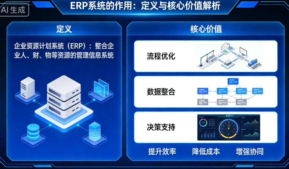 ERP系统的作用：定义与核心价值解析