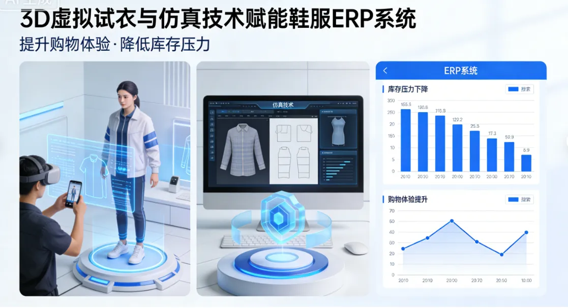 3D虚拟试衣与仿真技术赋能鞋服ERP系统：提升购物体验、降低库存压力