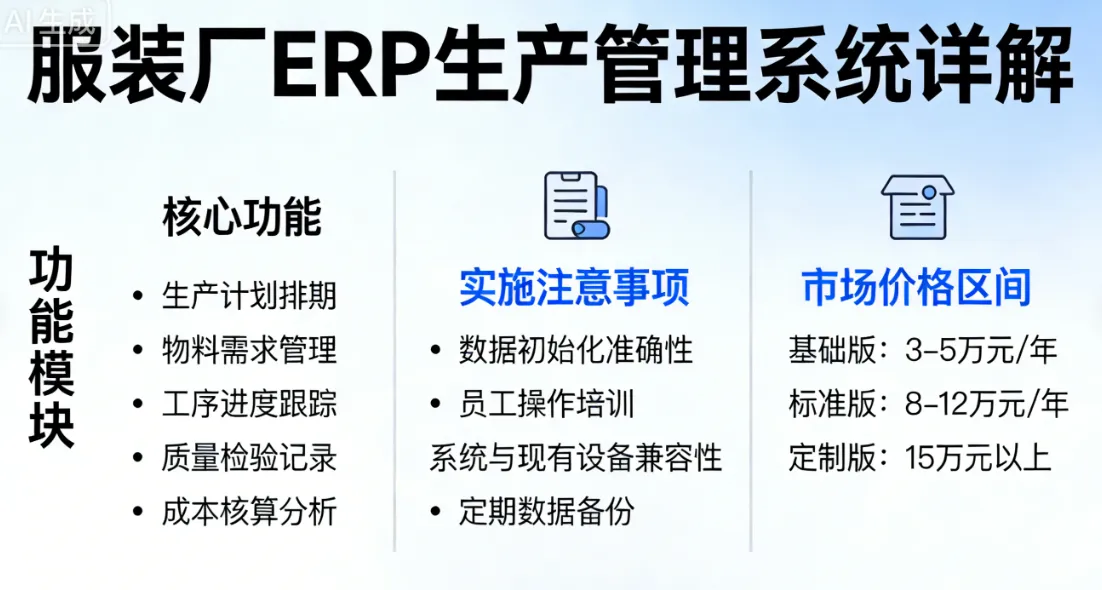 服装厂erp生产管理详细介绍【功能、注意事项、价格等】