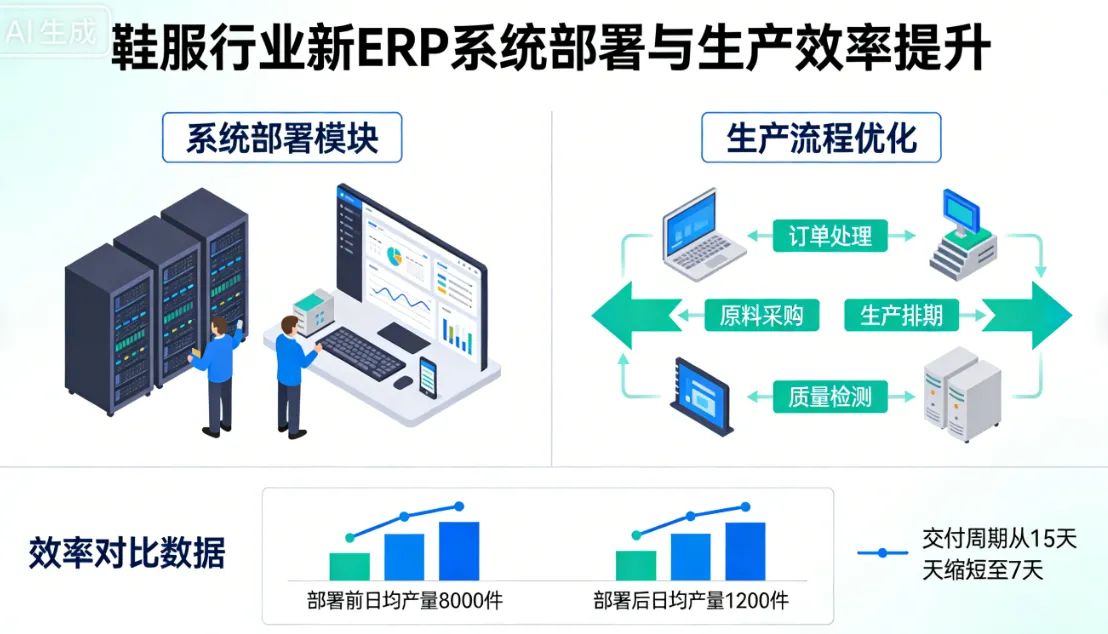 鞋服行业部署新ERP系统，生产效率显著提升