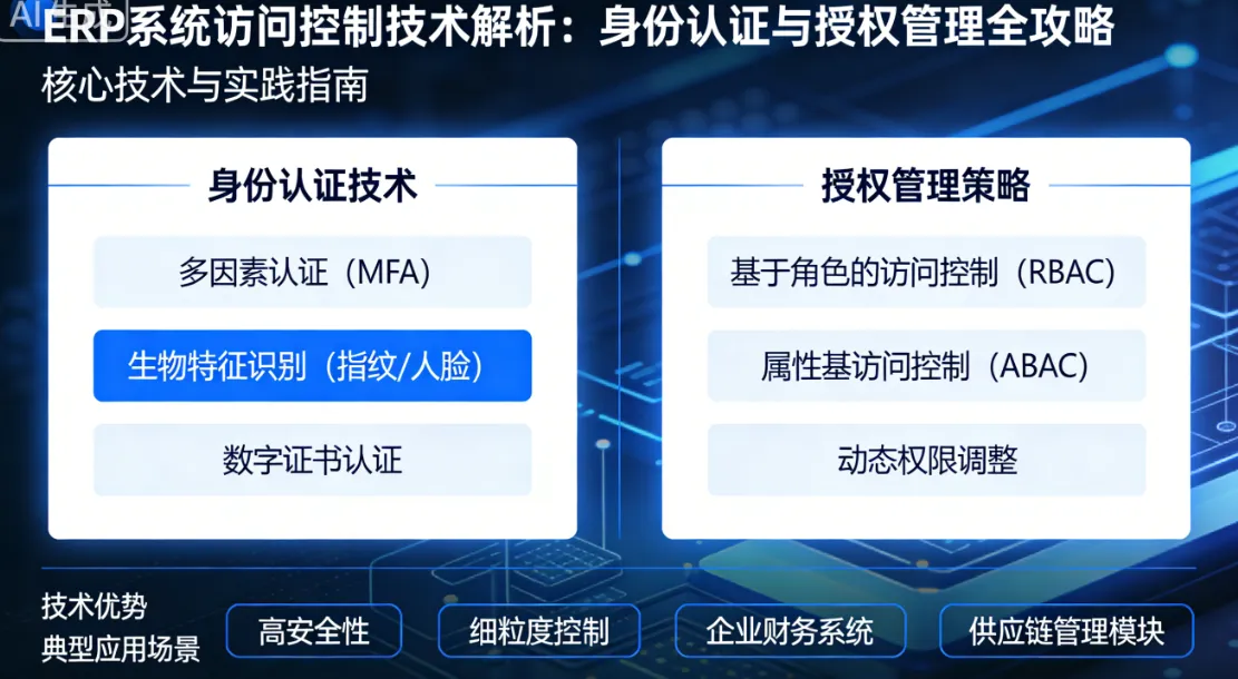 ERP系统访问控制技术解析：身份认证与授权管理全攻略