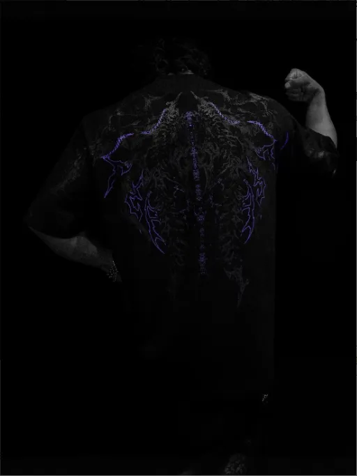 Breathedivinity美式街头潮牌暗黑风格BD宽松大码棉质男装短袖T恤