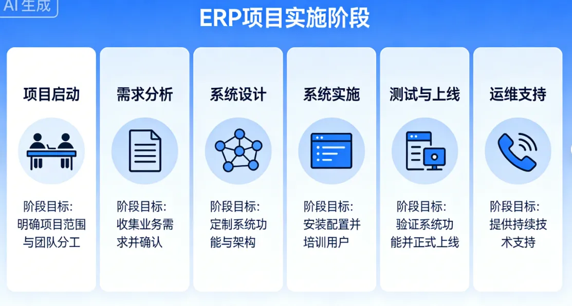 ERP项目的实施阶段有哪些?