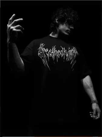 Breathedivinity美式潮牌暗黑风格运动休闲男士超大T恤棉质短袖