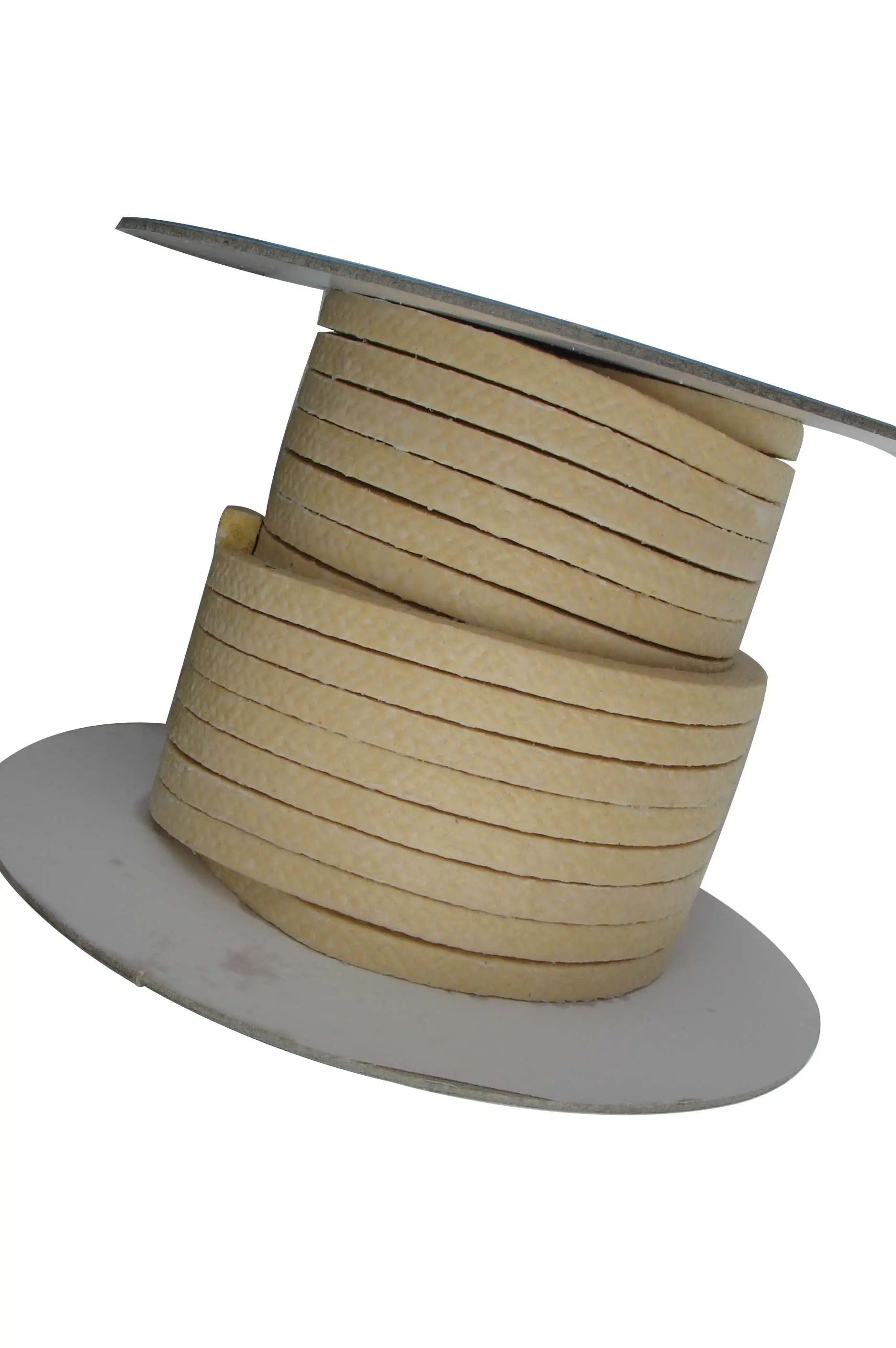 Composite aramid packing