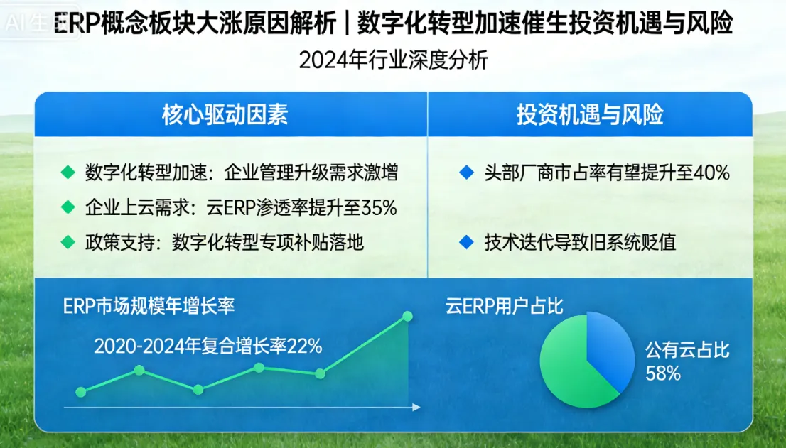 ERP概念板块大涨原因解析｜数字化转型加速催生投资机遇与风险