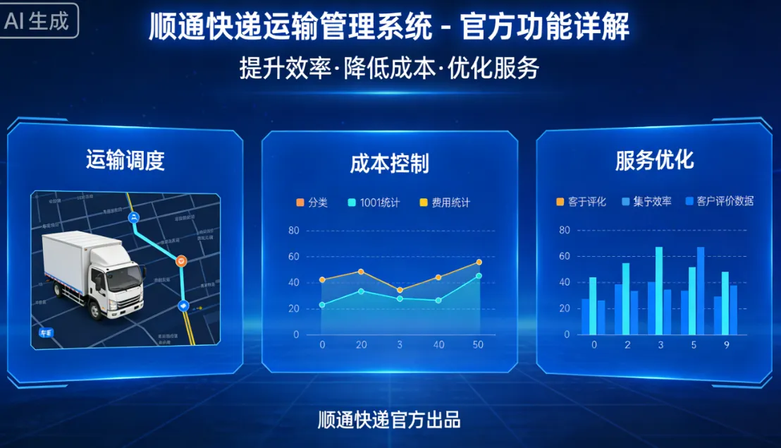 顺通快递运输管理系统 - 官方功能详解 | 提升效率·降低成本·优化服务