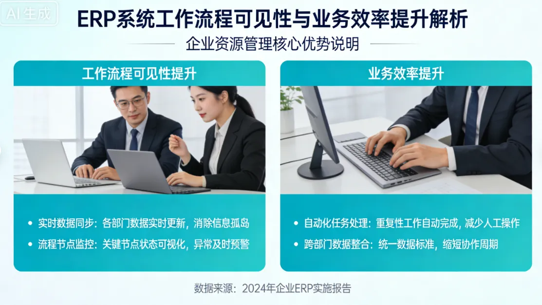 ERP系统如何提升工作流程可见性与业务效率？ | 企业资源管理优势解析