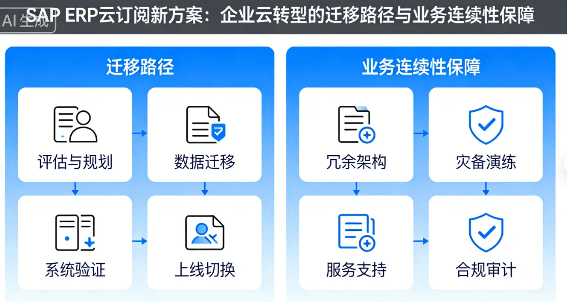 SAP ERP云订阅新方案：企业云转型的迁移路径与业务连续性保障