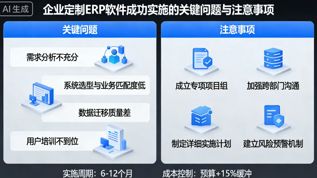 企业定制ERP软件成功实施的关键问题与注意事项