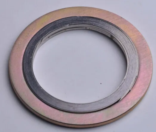 Metal spiral wound gasket with outer ring