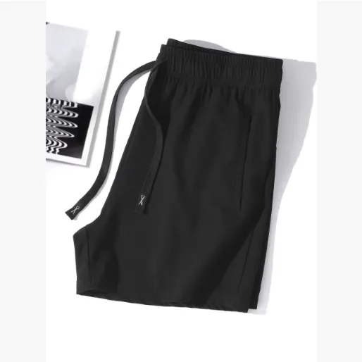 夏季新款情侣运动休闲短裤宽松透气沙滩裤高弹力冰丝男女速干短裤