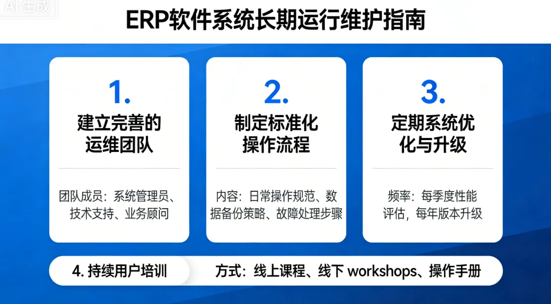 ERP软件系统成功上线后如何保持长期运行