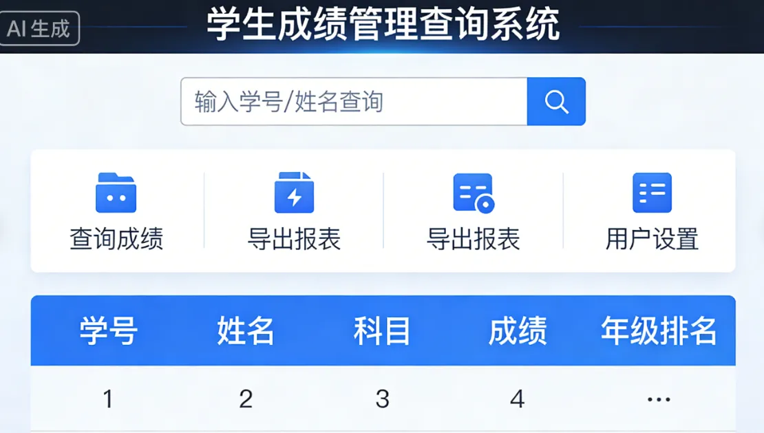 学生成绩管理查询系统