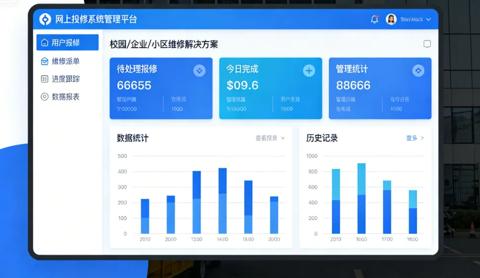 网上报修系统管理平台 - 校园企业小区维修解决方案