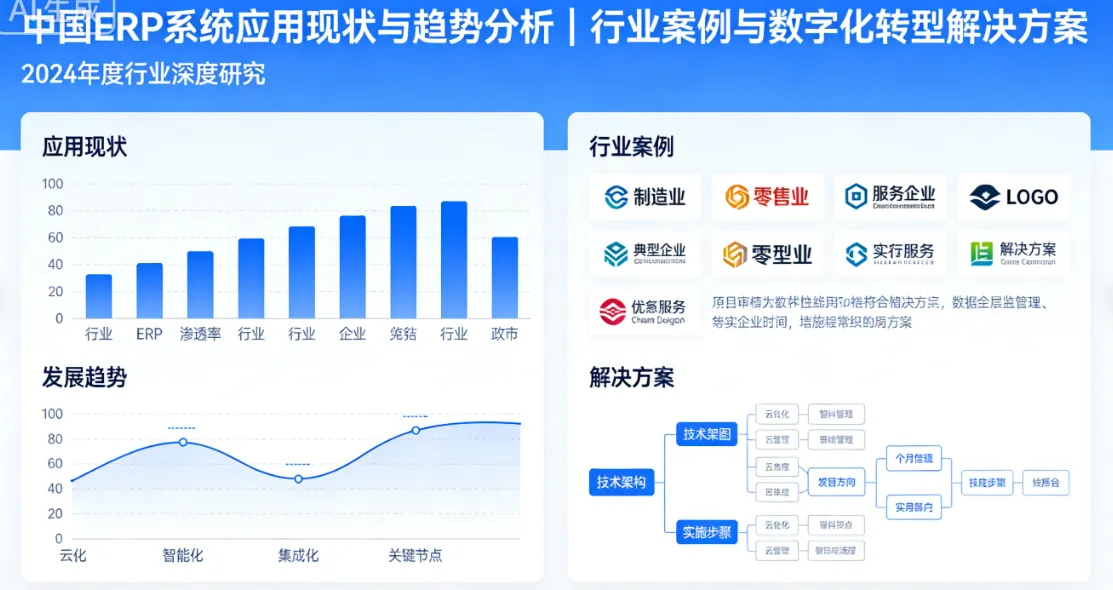 中国ERP系统应用现状与趋势分析 | 行业案例与数字化转型解决方案