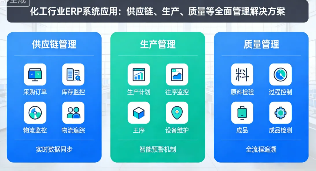 化工行业ERP系统应用：供应链、生产、质量等全面管理解决方案