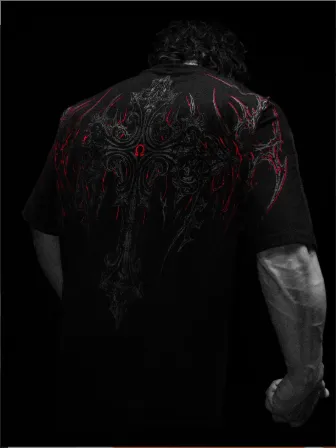 Breathedivinity男士超大T恤暗黑风格美式潮牌运动休闲棉印花短袖