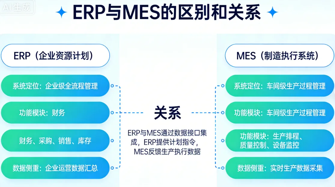 erp和mes的区别和关系